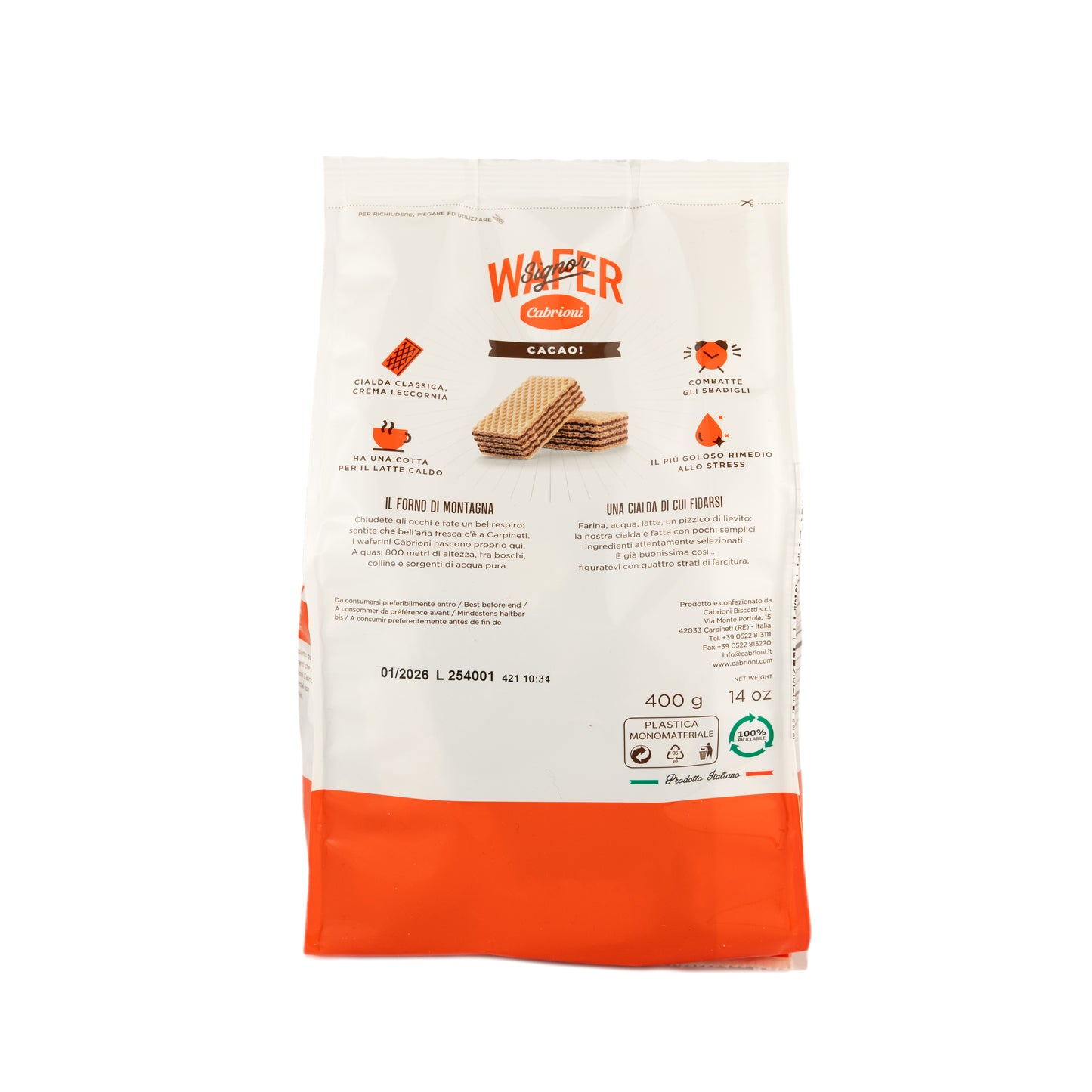 Wafer Cabrioni Cacao - 400gr