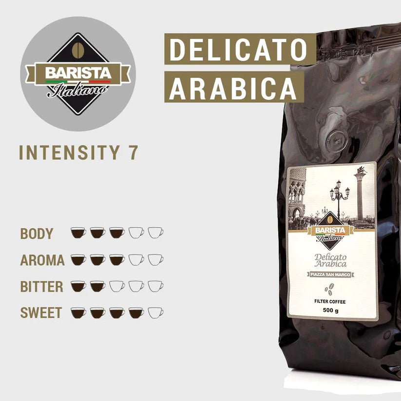 Delicato Arabica Filtro 500gr - Caffè Macinato - | Barista Italiano