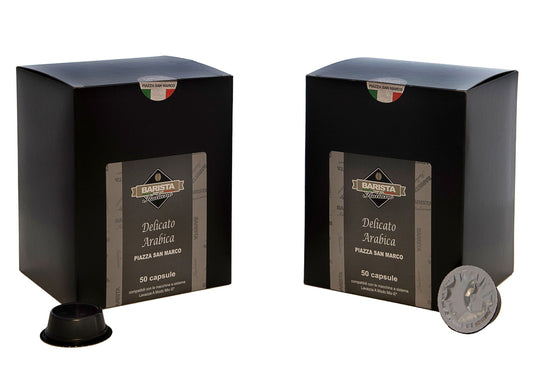 Delicato Arabica - Piazza San Marco - Capsule Compatibili A Modo Mio® - | Barista Italiano